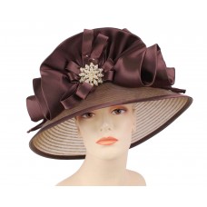Mujer&apos;s Church Hat  Derby hat  Brown  83556  eb-42376769